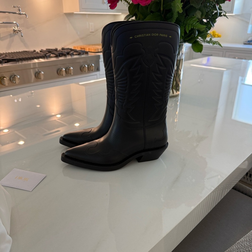 Dior Black Heeled Boots